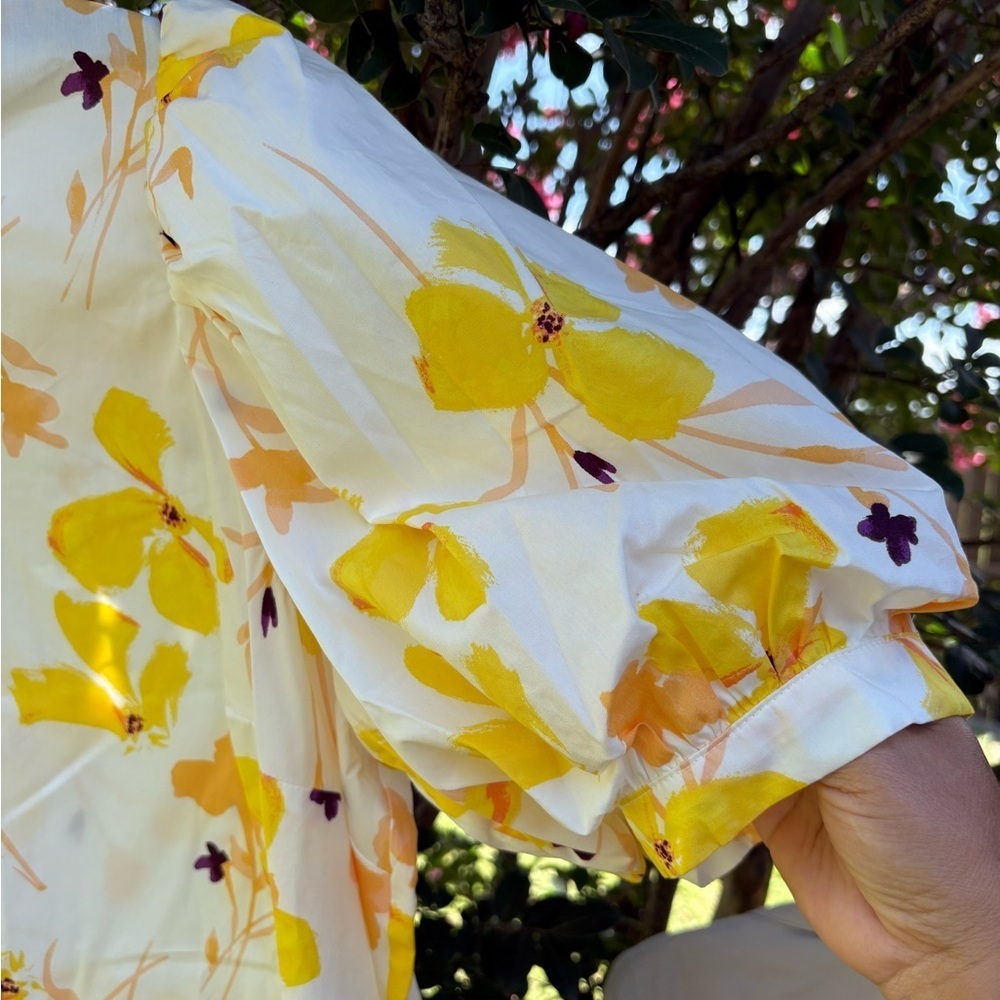 A New Day Yellow and Cream Floral Dress - Picture 4 of 9